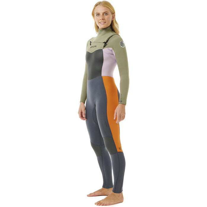 2023 Rip Curl Womens Dawn Patrol 3/2mm Chest Zip Wetsuit 14VWFS - Charcoal